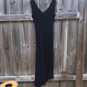 Black rayon asymmetrical  dress